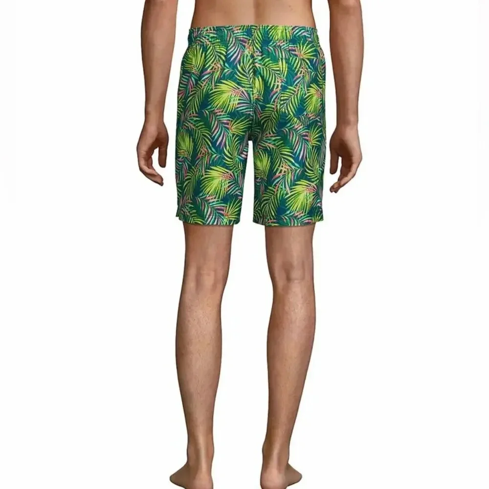 Lands' End NWT Tropical Volley Swim Trunk Men Various